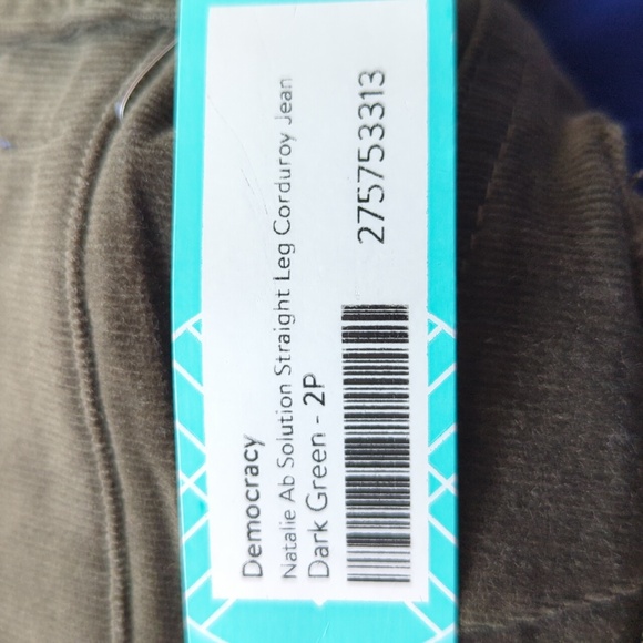 Democracy Natalie Ab Solution Straight Leg Corduroy Dark Green 2P - Picture 16 of 16